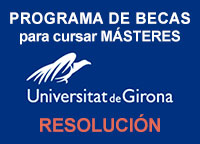 Resolución Becas Másteres Universitarios en la Universidad de Girona